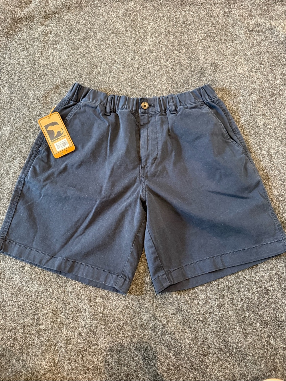 Bear Bottom Clothing Shorts Men’s Khaki Black Stretch 7 Inseam Chino Preppy M
